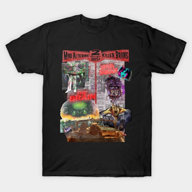 Killer Brain Double Feature T-Shirt by Exploitation-Vocation